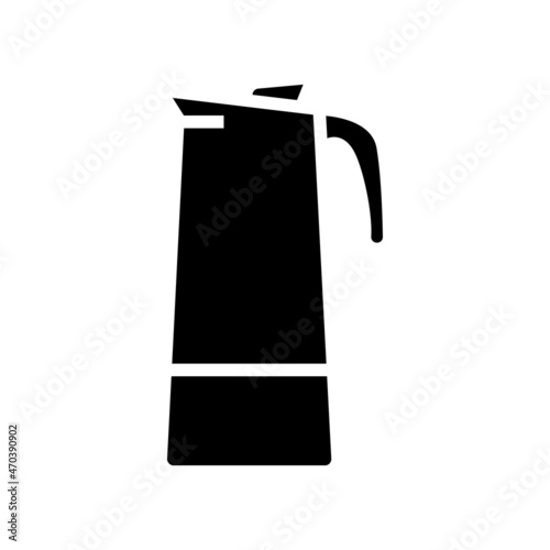 percolator pot coffee glyph icon vector. percolator pot coffee sign. isolated contour symbol black illustration