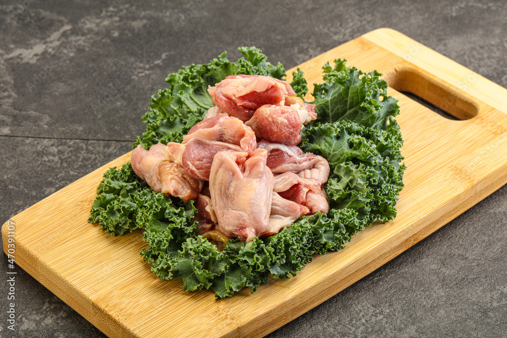 Raw chicken stomach for cooking Raw chicken stomach for cooking