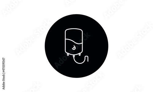 Infuse Icon Flat Vector Illustration, infuse blood bag icon vector