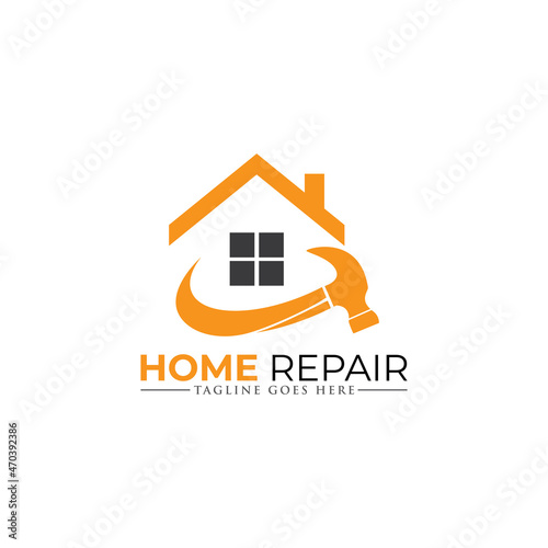 home repair construction logo icon vector template.