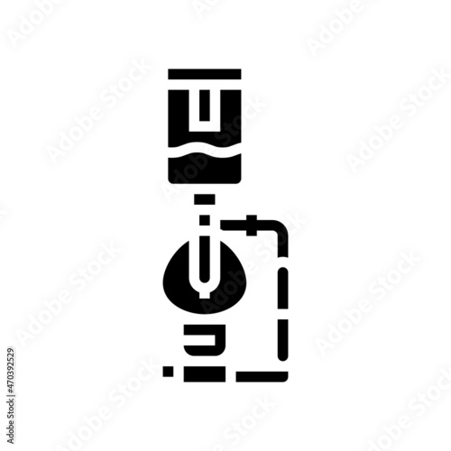 syphon coffee maker glyph icon vector. syphon coffee maker sign. isolated contour symbol black illustration