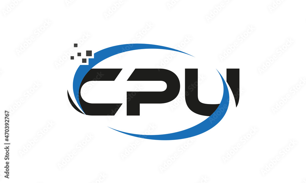 dots or points letter CPU technology logo designs concept vector Template Element dots or points letter CPU technology logo designs concept vector Template Element