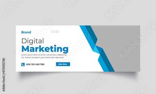 Digital Marketing Facebook Cover Template & Business Social Media Web Banner Design Set, Digital marketing agency facebook cover photo design