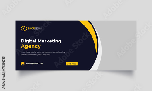 Digital Marketing Facebook Cover Template & Business Social Media Web Banner Design Set, Digital marketing agency facebook cover photo design