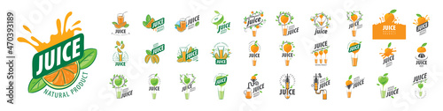 A set of vector Juice logos on a white background