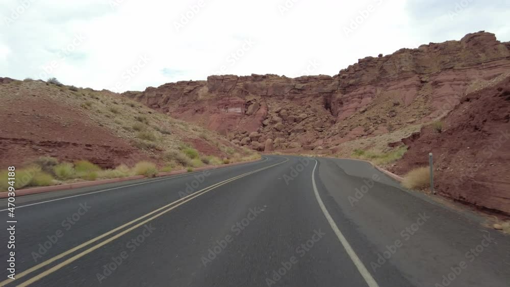Driving Plate Grand Canyon East Rim Marble Canyon Southbound Multicam Set 05 Front View Colorado River Arizona Southwest USA Driving Plate Grand Canyon East Rim Marble Canyon Southbound Multicam Set 05 Front View Colorado River Arizona Southwest USA