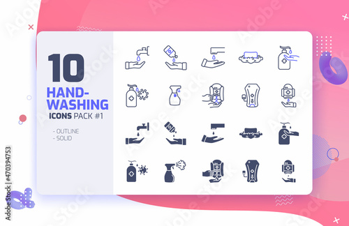 10 Hand Sanitizer Icon set Pack #1 