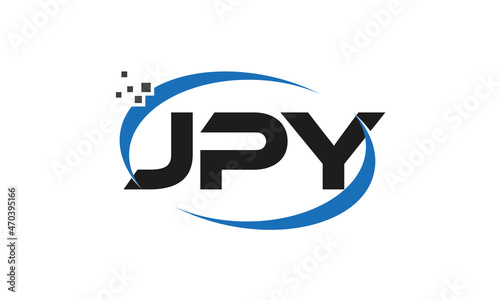  dots or points letter JPY technology logo designs concept vector Template Element