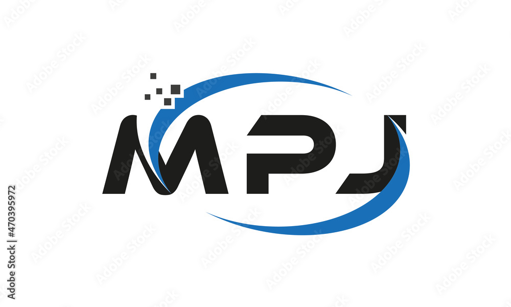 dots or points letter MPJ technology logo designs concept vector Template Element dots or points letter MPJ technology logo designs concept vector Template Element
