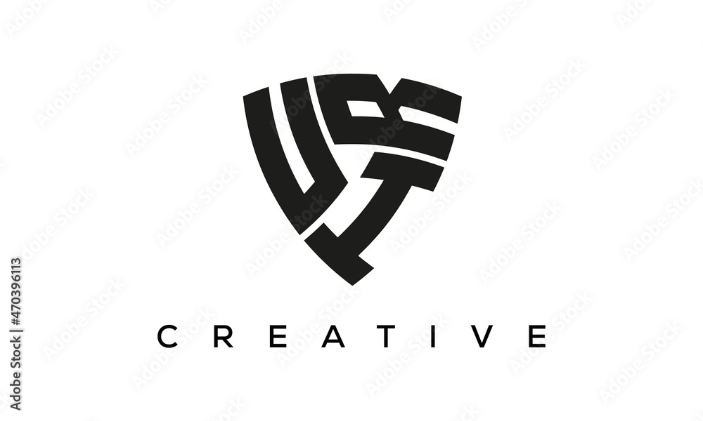 UIR letters logo, security Shield logo vector	