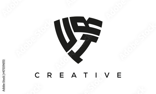 UIR letters logo  security Shield logo vector 