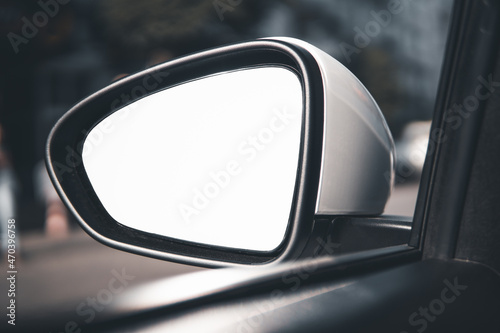 car mirror on the road