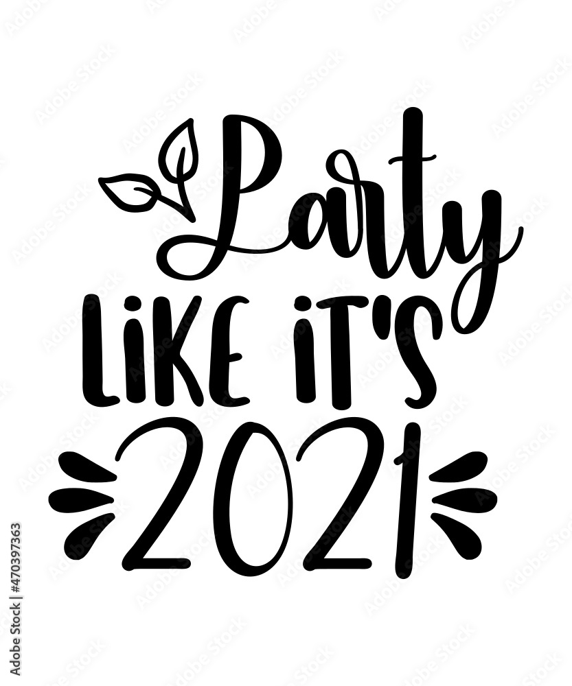 Fototapeta premium Happy New Years SVG Bundle, 2022 Svg, Kids Svg Png