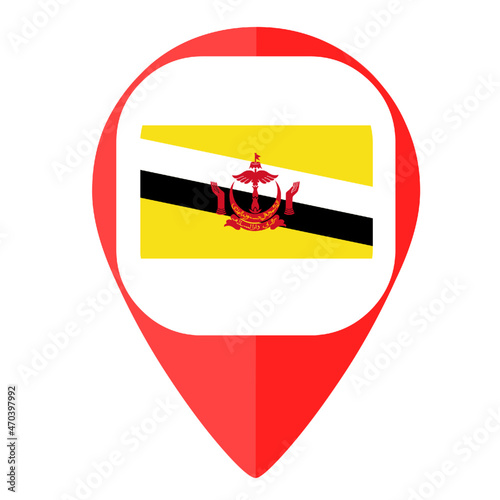 Free Download Brunei flag pin marker - GFXLoad