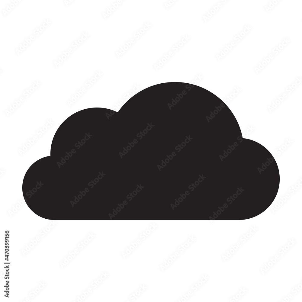 Cloud storage service icon in simple style on white background. Cloud storage service icon in simple style on white background.