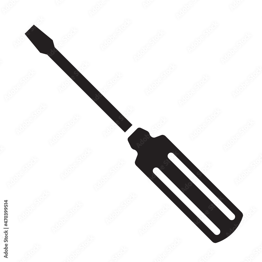 screwdriver tool icon in simple style on white background. screwdriver tool icon in simple style on white background.