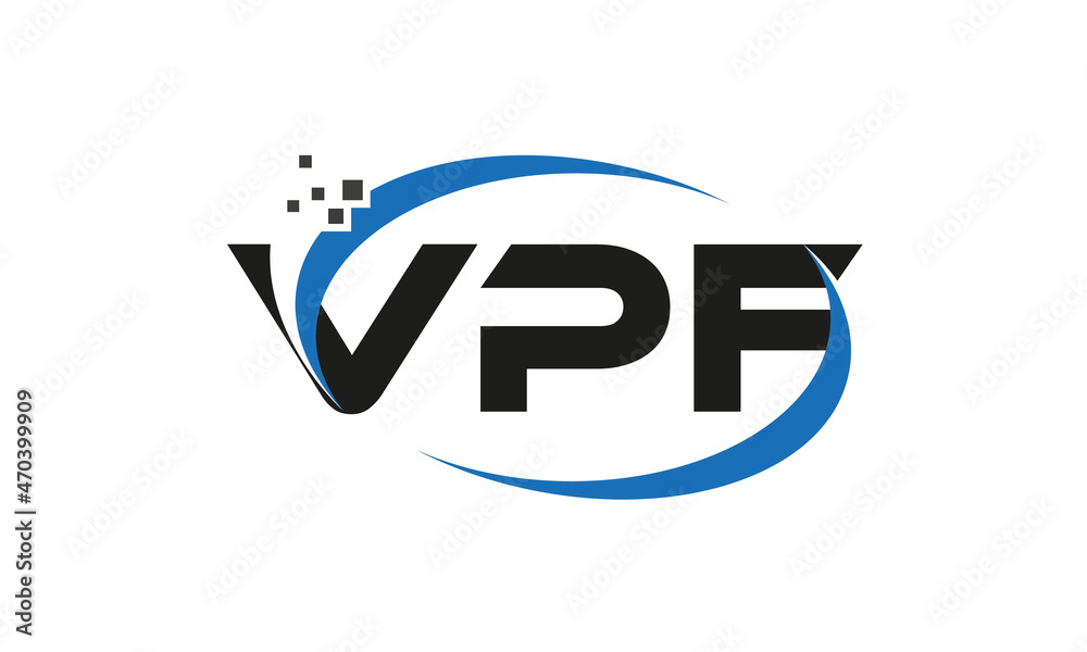 dots or points letter VPF technology logo designs concept vector Template Element