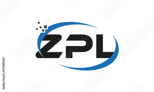 dots or points letter ZPL technology logo designs concept vector Template Element