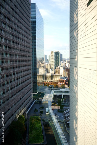 Office buildings and pedestrian deck