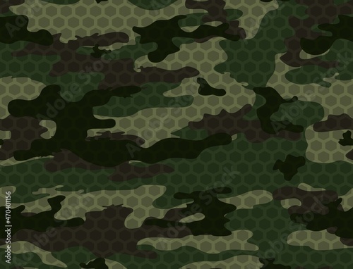  green military camouflage pattern with mesh, modern fashion design,