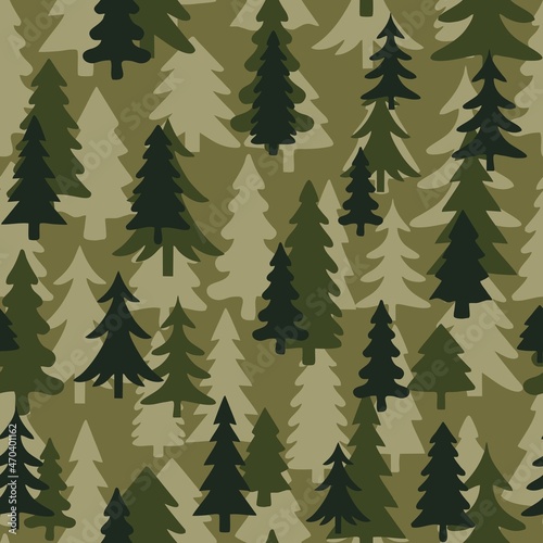 3D Fototapete Baum - Fototapete 
Vector pattern Christmas trees seamless camouflage vector background for textile. Fashion print