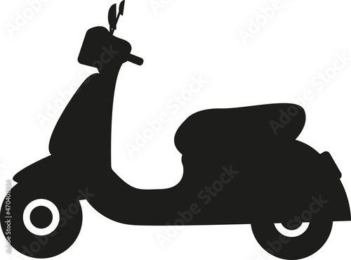 Motor scooter icon sign vector. Vehicle and transport.