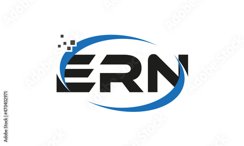 dots or points letter ERN technology logo designs concept vector Template Element