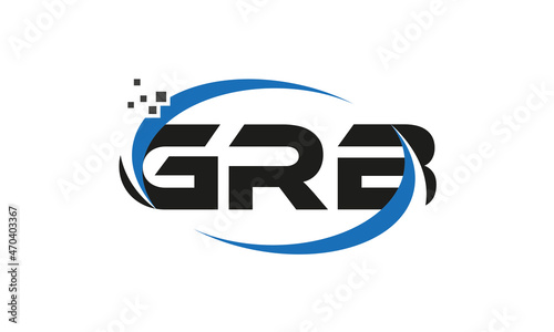 dots or points letter GRB technology logo designs concept vector Template Element