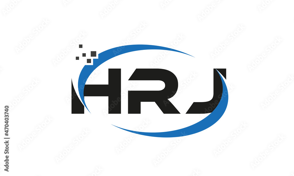 dots or points letter HRJ technology logo designs concept vector Template Element dots or points letter HRJ technology logo designs concept vector Template Element