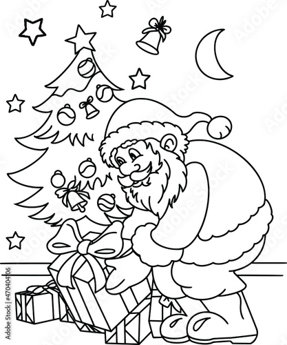 christmas  santa claus coloring page