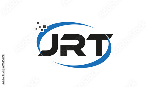 dots or points letter JRT technology logo designs concept vector Template Element