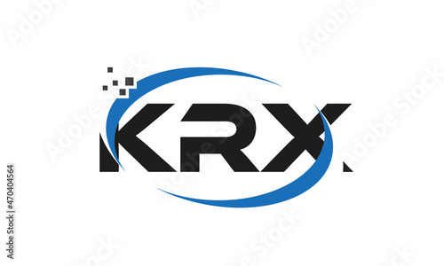 dots or points letter KRX technology logo designs concept vector Template Element photo