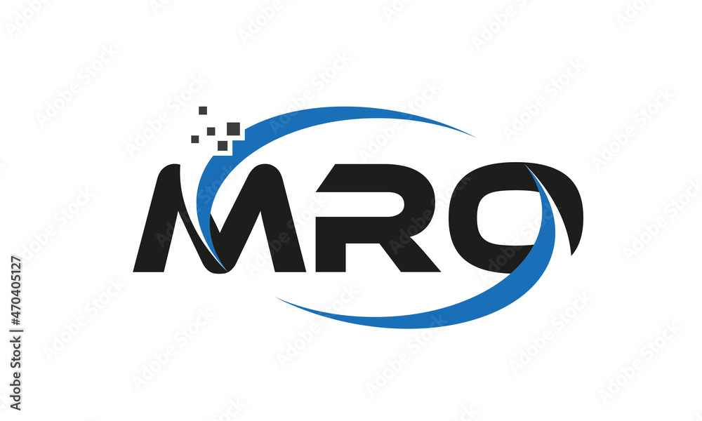 dots or points letter MRO technology logo designs concept vector Template Element - obrazy, fototapety, plakaty 