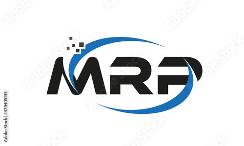 dots or points letter MRP technology logo designs concept vector Template Element