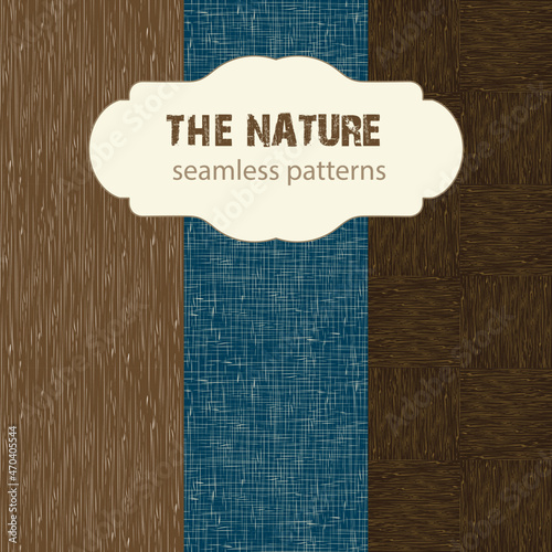 Seamless natural vector pattern (wood and textile surfaces or ornaments)