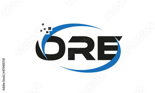 dots or points letter ORE technology logo designs concept vector Template Element