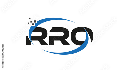dots or points letter RRO technology logo designs concept vector Template Element photo