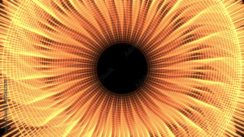 Geometric Flower Wobble Motion Graphics Orange Sun VJ Loop Animation Background 