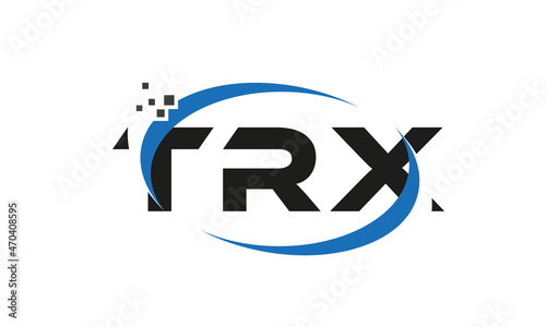 dots or points letter TRX technology logo designs concept vector Template Element