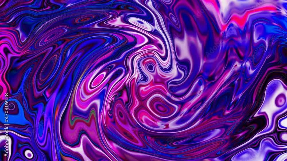 Blue pink color shiny twisted liquid animated background