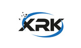 dots or points letter XRK technology logo designs concept vector Template Element