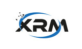 dots or points letter XRM technology logo designs concept vector Template Element