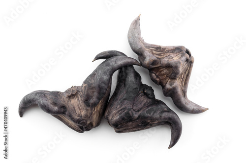 Obraz na plátně Water caltrops or Water Chestnut on white background.