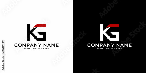 Modern letter KG logo design Vector. Initial linked letter KG logo design with creative, Vector illustration