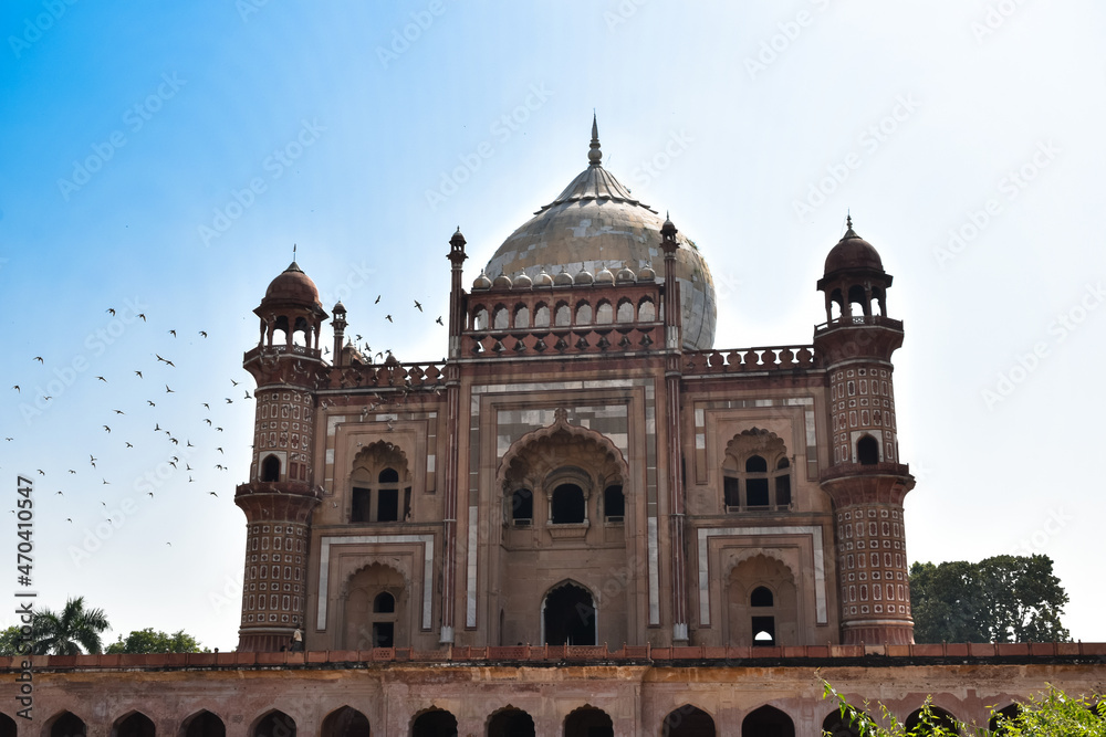 Mughal Tomb or, Safdarjang's Tomb or, Safdarjung's Tomb. A Islamic Mausoleum in Delhi, India.