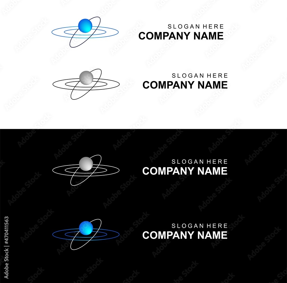 logo icon space planet sky information technology innovation