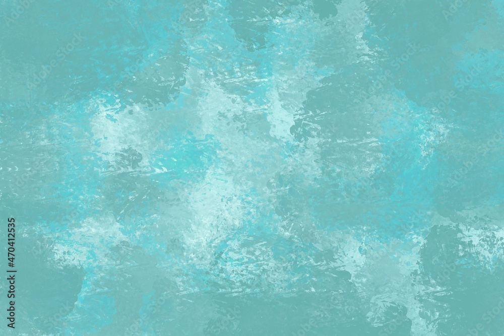 blue grunge background with paint smears and strokes, abstract turquoise and teal minimalistic wallpaper for editing, salty ocean vibes, simple refreshing backdrop 