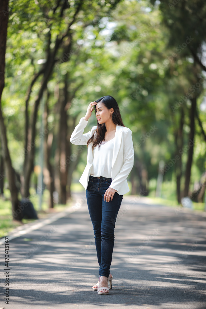 young business woman Asian person in smart suit, portrait female businesswoman outdoor young business woman Asian person in smart suit, portrait female businesswoman outdoor
