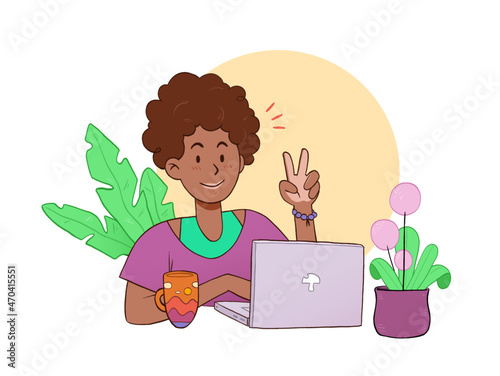 Woman with Laptop