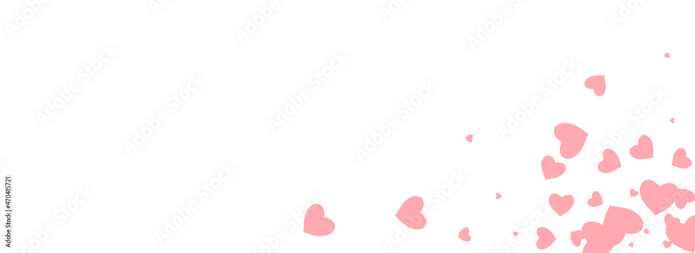 Pink Heart Vector Panoramic White Backgound. Pink Heart Vector Panoramic White Backgound.